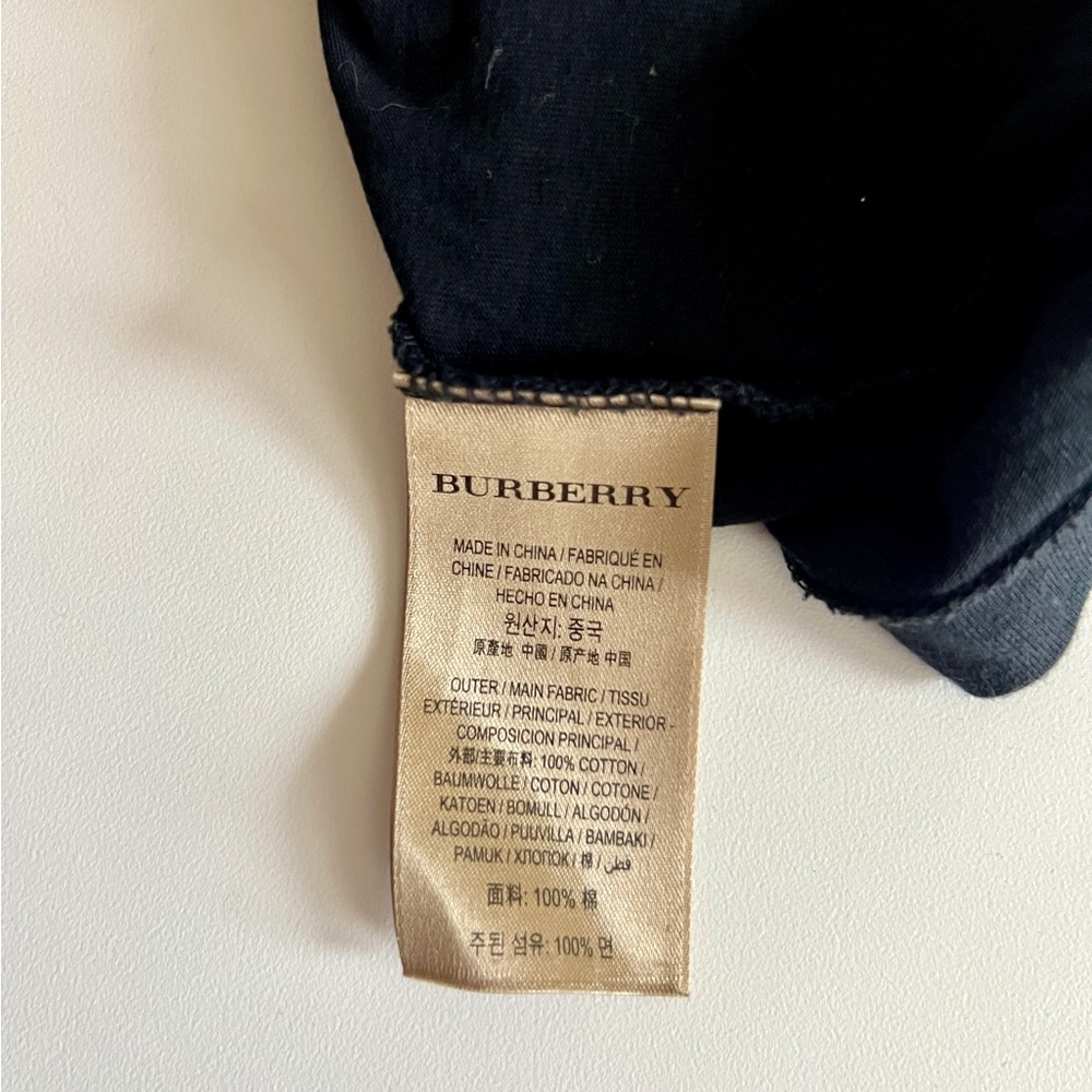 Burberry Men's Black Short Sleeve Tee with embroidered logo - Picture 4 of 4